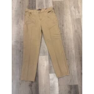 Gloria Vanderbilt Jeans Womens Size 12 Beige Straight Leg Flat Front Pockets